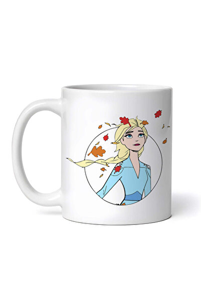 OEM Cană albă personalizată, Frozen Elsa toamnă, INOVATIX®. 330ml