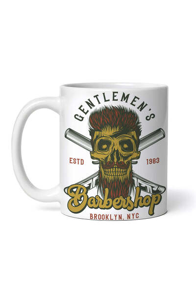 OEM Cană albă personalizată, Gentlemans Barbershop, INOVATIX®. 330 ml