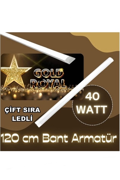 NETELECTRİCAL Çift Sıra Ledli Led Bant Armatür 120 Cm 40 Watt 6500 Kelvin Bey...