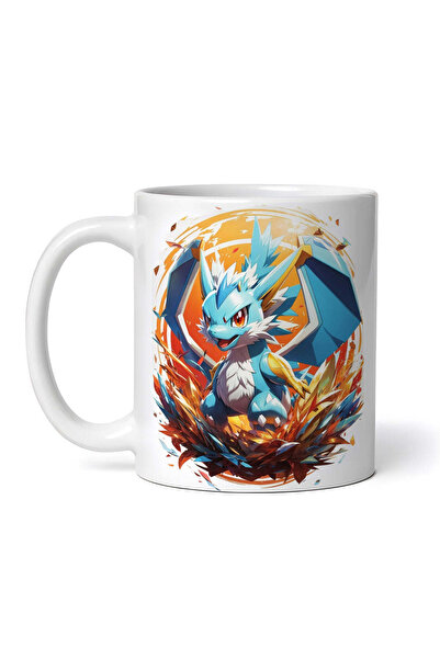 OEM Cană albă personalizată, Pokemon cu urechi lungi, INOVATIX®. 330ml