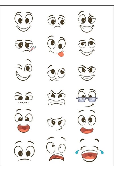 Reysa Tasarım Yüz İfadeleri Sticker Set