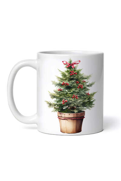 OEM Cană albă personalizată, Ghiveci de Crăciun, INOVATIX®. 330ml