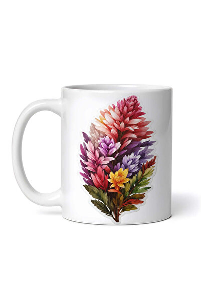 OEM Cană albă personalizată, floare de Erica, INOVATIX®. 330ml