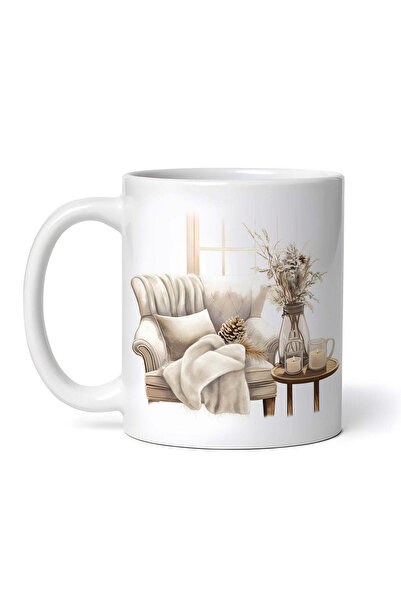 OEM Εξατομικευμένη λευκή κούπα, Πολυθρόνα με σάλι και μαξιλάρια, INOVATIX®. 3...