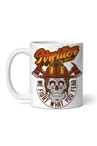 OEM Cană albă personalizată, Departamentul de Pompieri 10. Combatem ceea ce v...