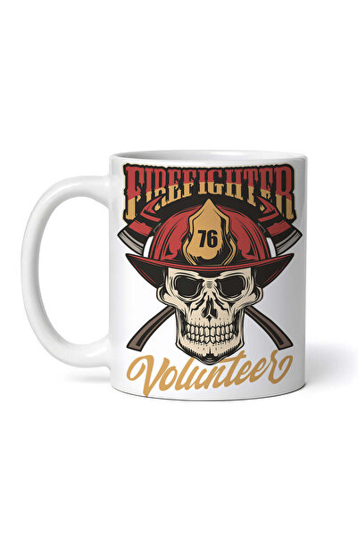 OEM Cană albă personalizată, Pompier Voluntar, INOVATIX®. 330 ml