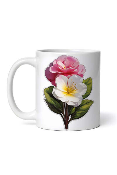 OEM Εξατομικευμένη Λευκή Κούπα, Άνθη Πρίμρολουδας, Inovatix®. 330ml