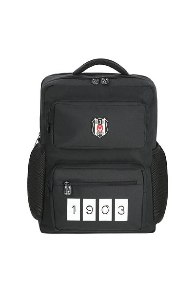 Beşiktaş Официална лицензирана раница с цип за фен на Бешикташ, модна, с две отделения, 25327