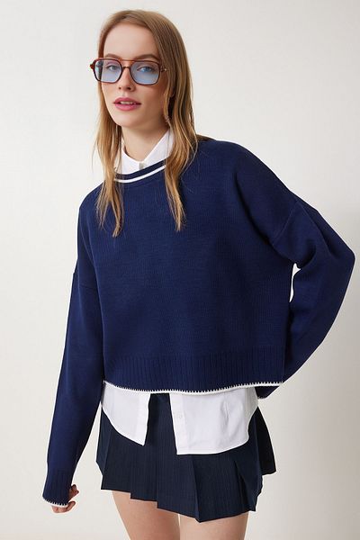 Cloudy Kids Women's Crew Neck Knitwear Basic Sweater