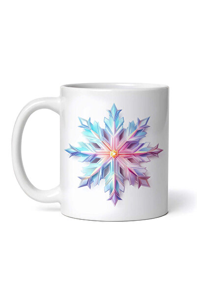OEM Personalized White Mug, Rainbow Snowflake, Inovatix®. 330ml