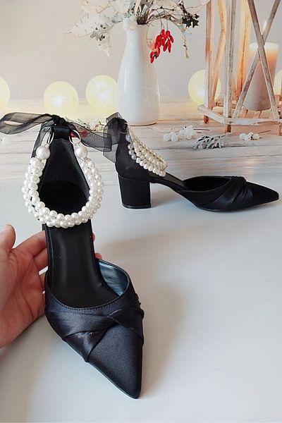 Modavien Women's 5 cm Pearl Special Design Bridal Shoes