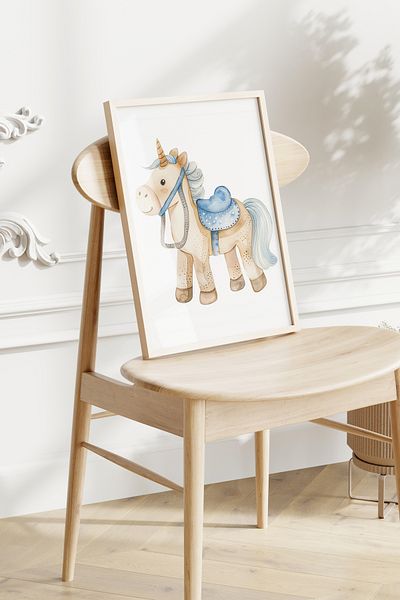 Home Cowboy drăguț din 3 piese, Decor camera copiilor, Pictură camera copiilor, Băiat, Fără cadru