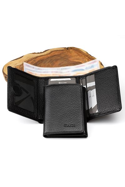 Grande 1414 Genuine Leather Men's Wallet & Card Holder and Mechanical Belt Set