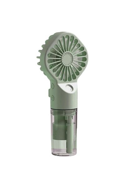 FOXMAG24 Portable Handheld Fan with Water Vapor Spray, 4 Speed Levels, Ideal for Travel, Green