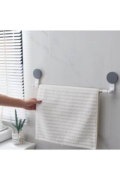 FOXMAG24 Adjustable Towel Support for Bathroom, Easy to Install, Max Weight Capacity 4 kg, Made of Metal and