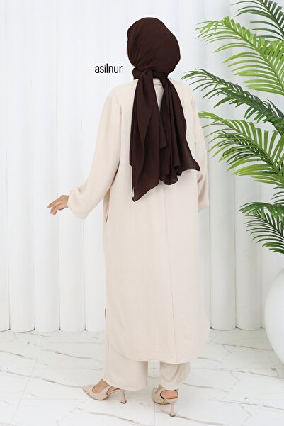 ASİLNUR Sena Ayrobin Σετ με φερμουάρ Διπλό Μπεζ