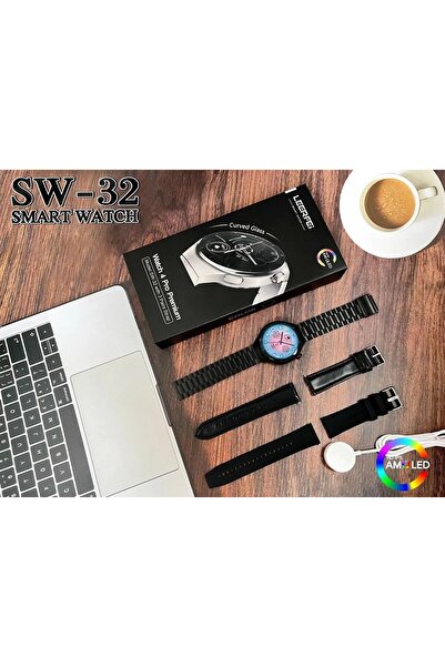 TREND Watch 4 Pro Curved Amoled Ekran 3 Kordon Akıllı Saat