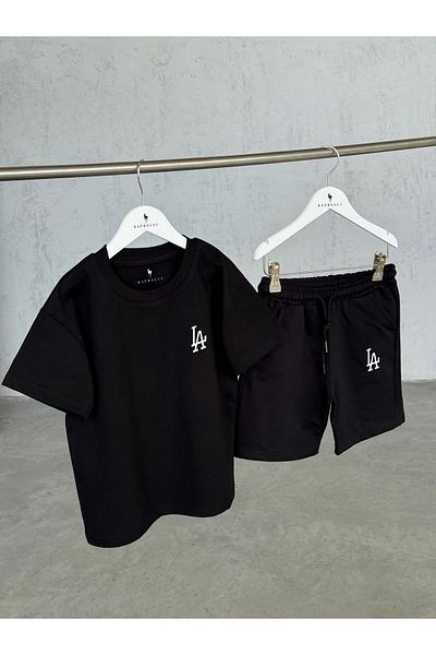 KAPROLLI Unisex Girls Boys Tshirt Shorts Set - 95% Cotton 5% Lycra Printed Patterned Washable Quality Fabric