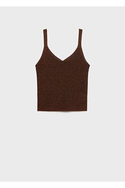 MANGO Woman Lürex örgü top