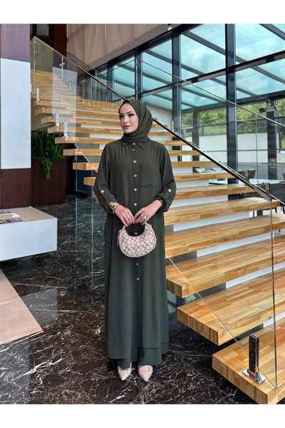 sevannaluxurydesign Düğme detay tunik & pantolon takım