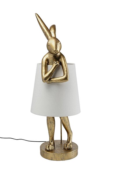 KARE Lampa De Podea Design, Animale Rabbit, Auriu, 88 Cm, E14, Sursa De Lumina Nu Este Inclusa