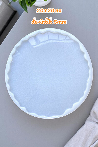 epoksi kalıp cank Epoksi Supla Kalıbı Küçük Boy 20cm , Epoksi Tepsi Silikon Kalıbı, Epoksi Kalıp Tepsi