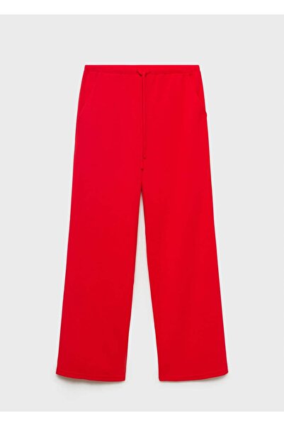 MANGO Woman Bağcıklı düz kesim pantolon