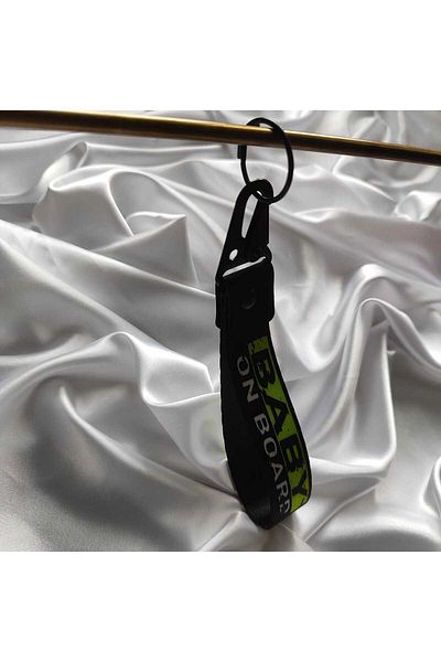 CEBECİOTO Baby on Board Bez Motor Keyring Quality Moto Accessory 19cm Double Sided Print