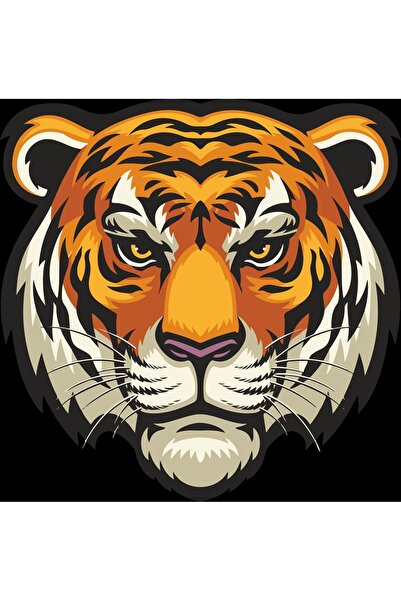 Reysa Tasarım 5-Color Tiger Sticker - 10X10 cm