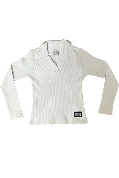 BY-GRİ By-Grey Long Sleeve Tee with Collar Accessories