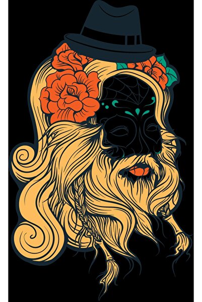 Reysa Tasarım ملصق قناع السم والغاز 10x10 سم ملصق ملون