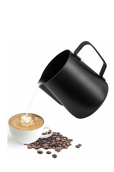 ALMUFARREJ Milk and Coffee Frothing Cup Set Stainless Steel - 3 Sizes 350ml, 550ml, & 900ml