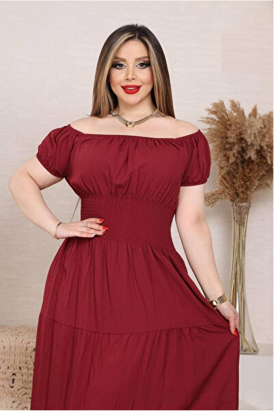 Fibula Madonya Collar Standard Size Short Sleeve Giped Viscose Fold Dress