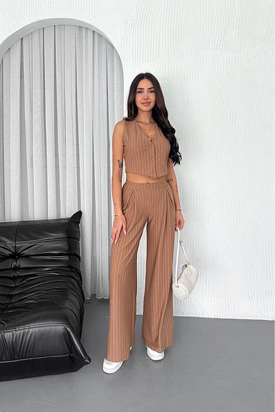 Neşeli Butik Two Piece Sets - Bordeaux - Fitted
