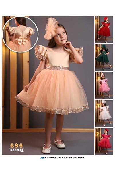 Retro Women Fata Copil Tulle Alb Roz Roșu Cataramă Prințesă Ziua Nașterii Sărbătoare Rochie de Seară Rochie Chic de Absolvire