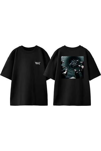 THEWERT Μπλουζάκι Rammsteın Sonne Design Back Printed Βαμβακερό Μαύρο Oversize T-shirt
