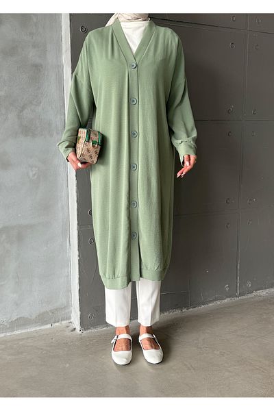 hacer ayaydın Cap & Abaya - Green - Oversize