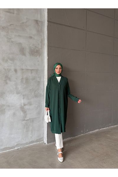 Aranlı tekstil Buttoned Standard Size Oversize Cap/Tunic