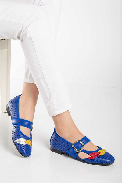 SEDRİK Ballerina Flats - Blue - Flat