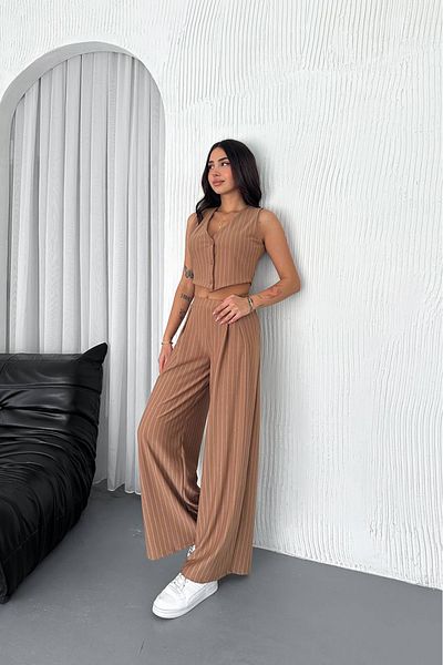 Neşeli Butik Two Piece Sets - Bordeaux - Fitted