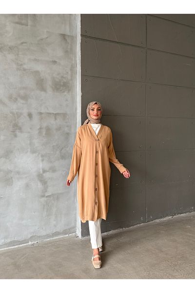 Aranlı tekstil Buttoned Standard Size Oversize Cap/Tunic