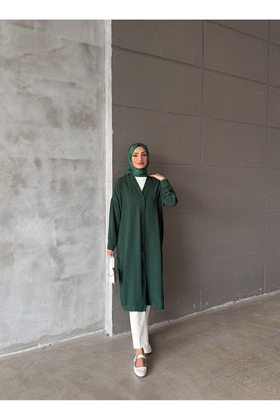 hacer ayaydın Buttoned Standard Size Oversize Cap/Tunic