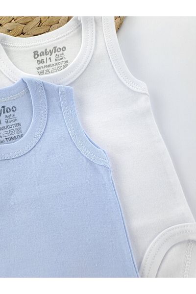 Butik Boy / Baby 0 - 6 Years Old Summer Short Sleeve Bodysuit with Snap Fastener 2 Pieces 100% Cotton Premium Quality