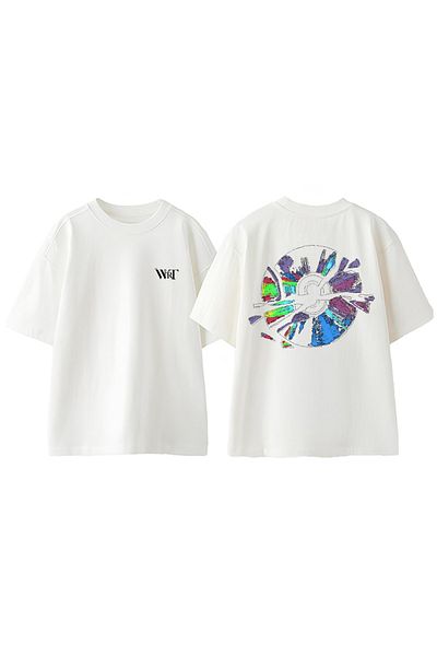 THEWERT Μπλουζάκι Cd Design Back Printed Βαμβακερό Λευκό Oversize