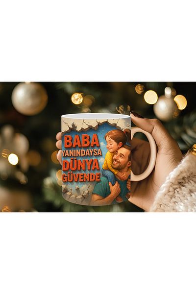 Evion 3D Printed Mug Cup Mug Porcelain Mug Special for Father's Day
