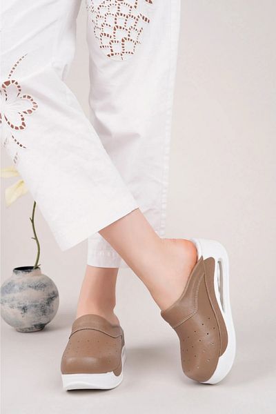 bellaista Cool (AIR) Σόλα Γνήσιο Δέρμα Sabo Doctor Nurse Hospital Παντόφλες