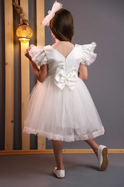 Retro Women Fata Copil Tulle Alb Roz Roșu Cataramă Prințesă Ziua Nașterii Sărbătoare Rochie de Seară Rochie Chic de Absolvire