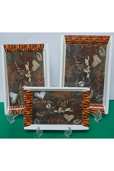 ELEVATION Iris Tiger Print Printed Serving Tray with Handles