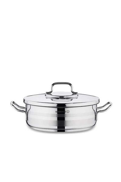 KORKMAZ Korkmaz Astra Low Steel Pot 26 cm Turkish 18/10 A2035