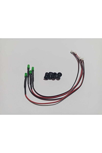 Class Araç kapı kolu için 4 adet 5mm YEŞİL Renk Led. 4 adet montaj yuvası ile birlikte
